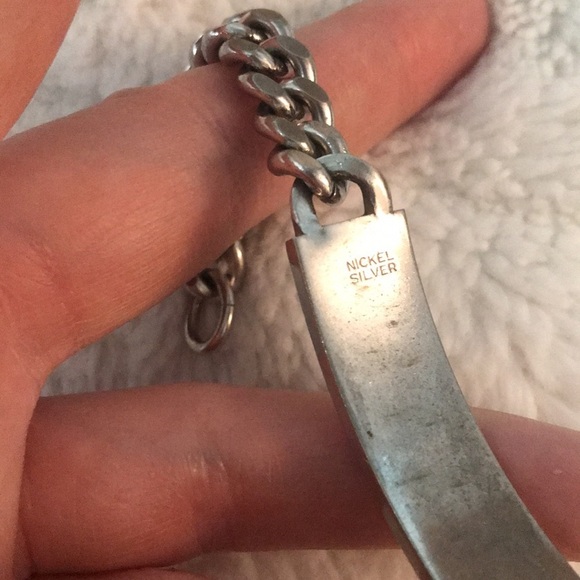 Mens ‘nickel silver’ engraved Cuban link bracelet - Picture 7 of 7